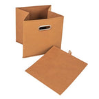 Fabric Storage Bins 6 Piece Set (Terracotta / 11” L x 11” W x 11” H)