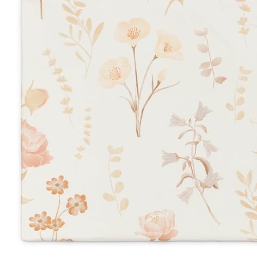 Violet Floral 100% Cotton Sateen Fitted Crib Sheet (Violet Floral)