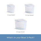Premium Reusable Silicone Food Storage Bags (Clear / 3-Pack)