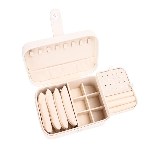 2 Layer Portable Jewelry Box (beige)