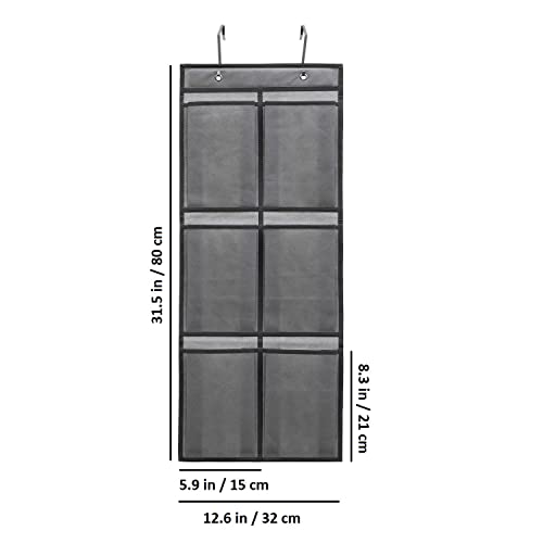 2 Packs Over The Door Hanging Closet Shoes Holder Organizer Shoe Storage Shoe Rack with 6 Pockets
