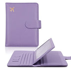 Rfid Passport Holder for Travel women (Purple)