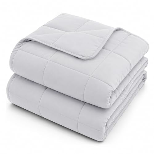 King Size Weighted Blanket for Adults 20lbs (05-light Grey / 88" x 104" | 20lbs)