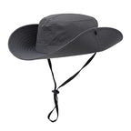 Womens Summer Sun Hat Beach Hat Wide Brim Outdoor UV Protection Hat Foldable Cool Mesh Ponytail Bucket Hat (6-7 / Grey)