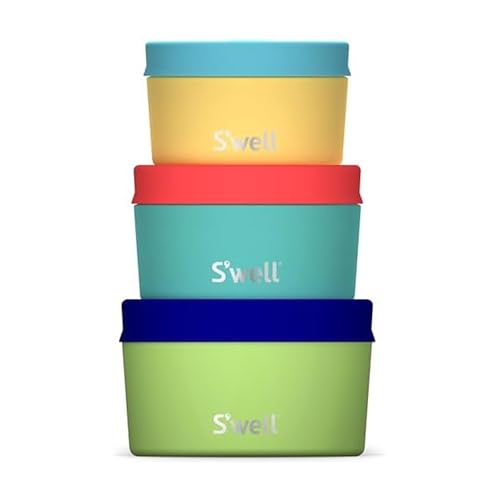 Stainless Steel Food Canister Set Of Three (Tropical Smoothie / 3 pack)