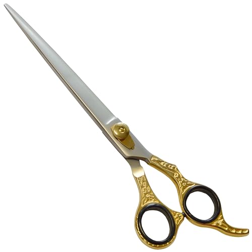 Professional Hair Cutting Pet Grooming Scissors (Half Gold/Black / PetCraft Series)