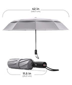 Repel Windproof Travel Umbrella (Charcoal Gray 1-Pack / Standard)