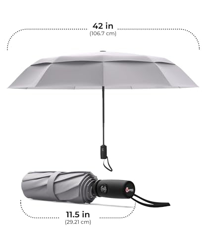 Repel Windproof Travel Umbrella (Charcoal Gray 1-Pack / Standard)