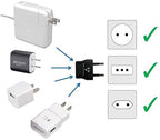United States to Portugal Travel Power Adapter to Connect North American Electrical Plugs to Portuguese Outlets for Cell Phones (2-Pack / Yellow)