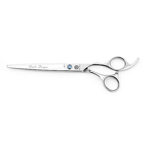 7" Dog Grooming Scissors Set with Rhinestone Accent (Silver)