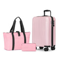 Carry On Luggage Sets 3 Piece 20 Inch Suitcase Set with Duffel Bag (Pink / 3Pcs Set(DB/TB/20))