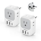 Switzerland Travel Plug Adapter (White grey-Type J)