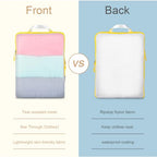 Compression Packing Cubes Travel Essentials with See Through Mesh for Suitcases (Mesh/White / 7 Set)