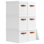 Storage Bins with Lids (White / L(6-Pack))