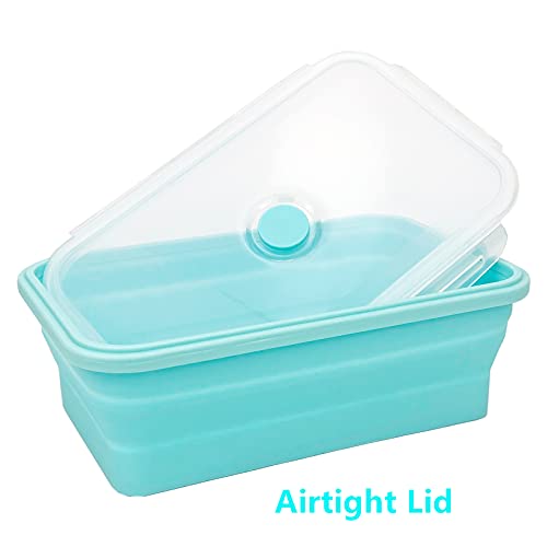 Large Collapsible Camping Food Containers (Blue)
