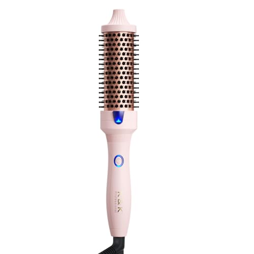 1.5 Inch Ceramic Tourmaline Ionic Curling Brush Volumizer (1.5 Inch / Pink)