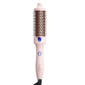 1.5 Inch Ceramic Tourmaline Ionic Curling Brush Volumizer (1.5 Inch / Pink)