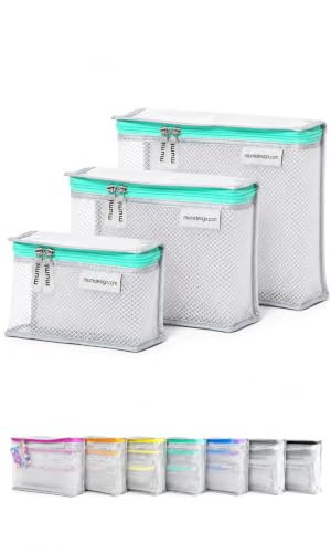 Travel Toiletry Bag Set of 3 (Aqua)