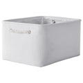 Fabric Storage Bin (White Color / Large - 15.7Lx11.8Wx8.3H)