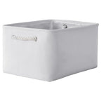 Fabric Storage Bin (White Color / Large - 15.7Lx11.8Wx8.3H)