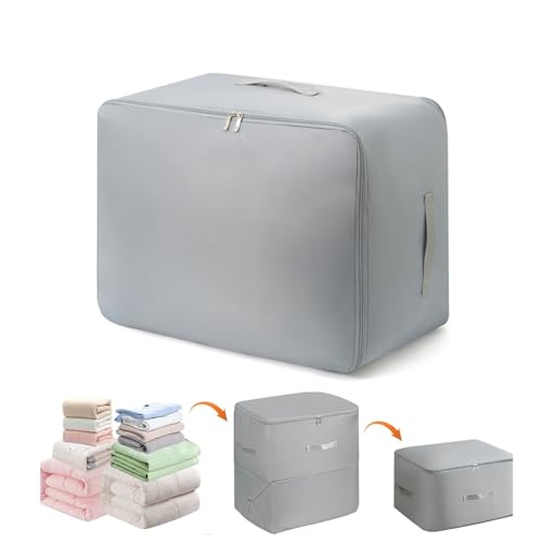 Ultra Space Saving Self Compression Organizer (Gray, X-Large, Thin Version, 1PC)