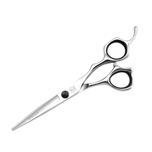 Professional Straight Hair Cutting Scissors 5.5'' Barber Haircut Shears with Sharp Razor Edge 440C Hair Scissors with Ergonomic Design for Salon and Home User (Straight / 5.5 inches)