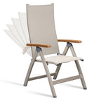 Adjustable Folding Chair (Teak Armrest)