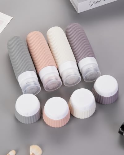 Travel Bottles for Toiletries 8 Pack (3 Ounces / RedRock)