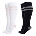 Pregnancy Compression Socks Women (XX-Large / Black/White)