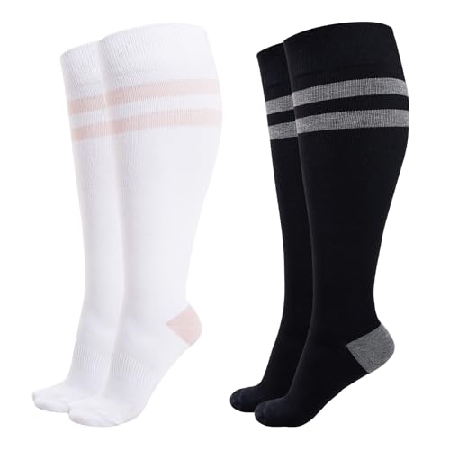 Pregnancy Compression Socks Women (XX-Large / Black/White)