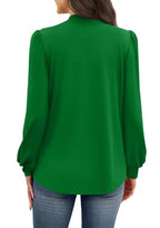 Women's Clothing Fall Outfits for Women 2026 Long Sleeve Shirts Blouses Early Spring Fashion Fall Clothes Work Office Teacher Outfits Must Haves St Patricks Day Shirts Spring Tops Green M (06 - Green / Medium)