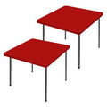 2 Pack Square Spandex Fitted Table Cloth (Red / 34" x 34" (Square))