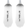 200ml/350ml/500ml Collapsible Soft Flask,BPA Free Folding Soft Water Bottle with Hanging Ring,Lightweight TPU Hydration Flask for Running Marathon Cycling Hiking (Grey-500ml*2)