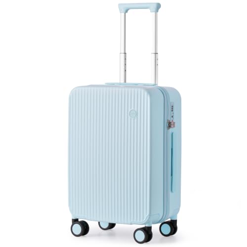 Carry On Luggage Hardside Suitcases with Wheels (Glacier Blue / 20-inch)