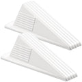 2 Pcs Jumbo Door Stoppers Heavy Duty Rubber Doorstop (White)