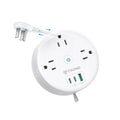 20W USB C Travel Power Strip (5ft Fully Retractable Cord / PD 20W USB C / White)