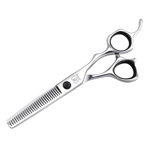 Professional Straight Hair Cutting Scissors 6'' Barber Haircut Shears with Sharp Razor Edge 440C Hair Scissors with Ergonomic Design for Salon and Home User (Straight / 6 inches)