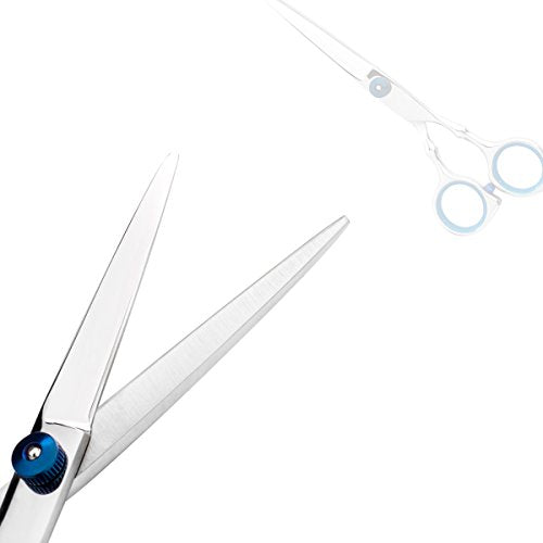 Professional Home Hair Cutting Kit Home Haircutting Scissors Barber Salon Home Thinning Shears Kit with Comb and Case for Men Women (Blue)