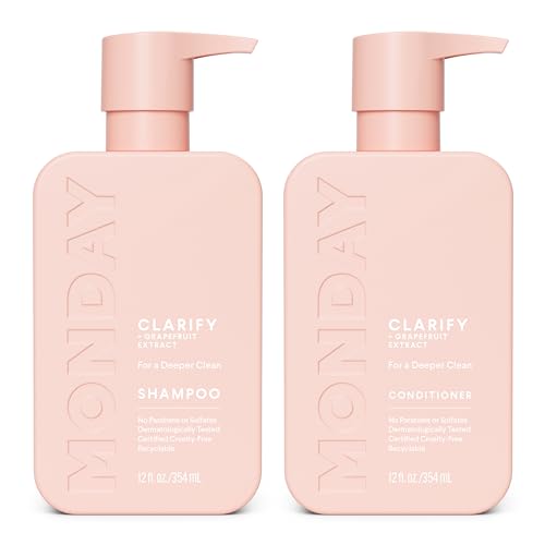 Clarify Shampoo and Conditioner Set 12 oz for Oily Hair Made with Grapefruit Extract