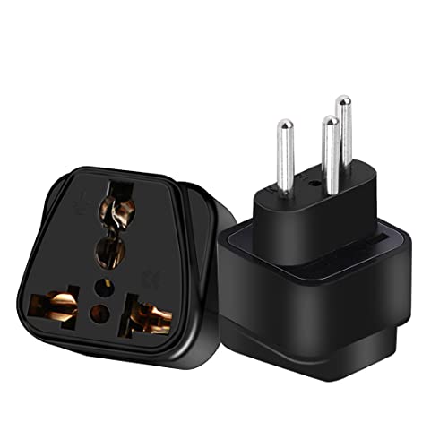 Switzerland 3 Pin Travel Plug Adapter (Black)