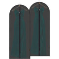 2PK Garment Bags for Hanging Clothes (60" 2PK / Black-Translucent)
