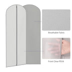 Dress Bags for Gowns Long Dress Cover Bag for Closet Storage 65 in (65"-3pcs-Grey)