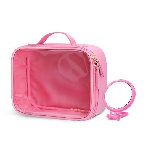 Pink Clear Makeup Bag (Large / Pink)