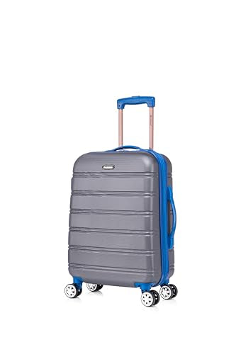 Melbourne Hardside 2 Piece Expandable Spinner Wheel Luggage Set (Grey / 2 Piece (20"/14" Tote))