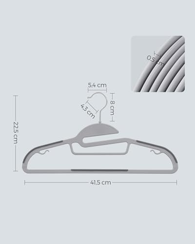 Suit Hangers Set of 100 (100 Pack / Light Gray + Dark Gray)