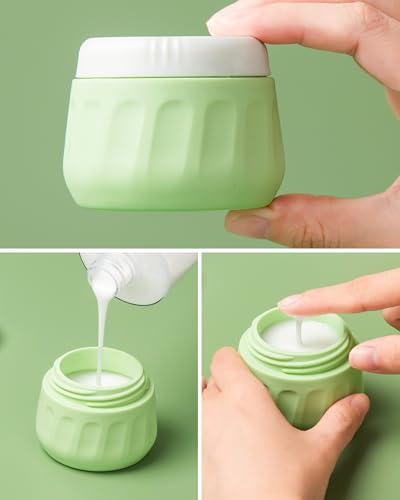 Travel Size Toiletries 8 Pack (3oz bottle 3oz jar / Water Green)