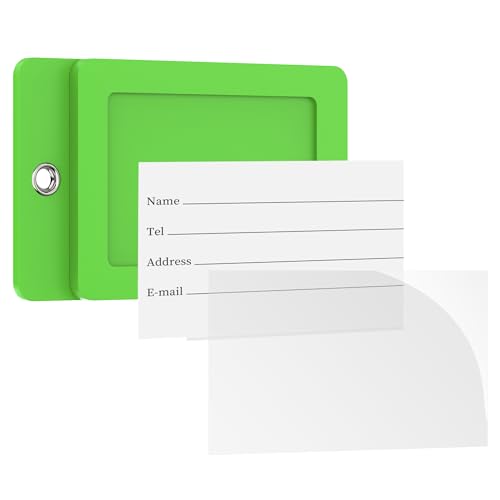 2 Pack Initial Luggage Tags for Suitcases Airplane Travel Essentials (Large R / Green)