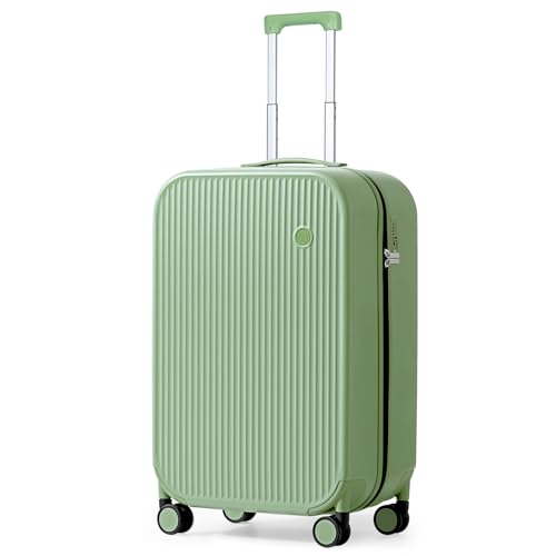 20 Inch Carry On Luggage PC Hardside Suitcases with Wheels & TSA for Travel Woman Men (Avocado Green TSA2 / 20-inch)