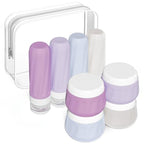 Travel Size Toiletries 8 Pack (3oz bottle 3oz jar / Lavender)