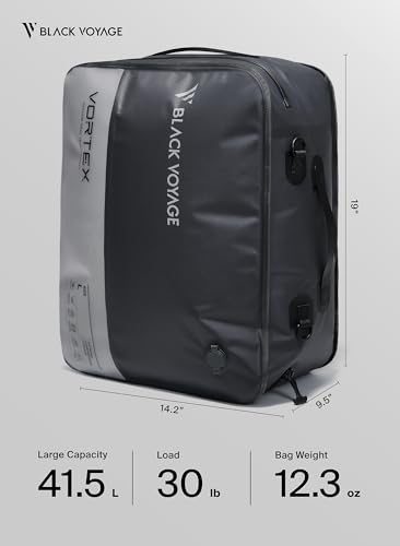 Black Voyage Reusable Vacuum Compression Travel Bag for Carry (Gray (1-Pack) / Large)